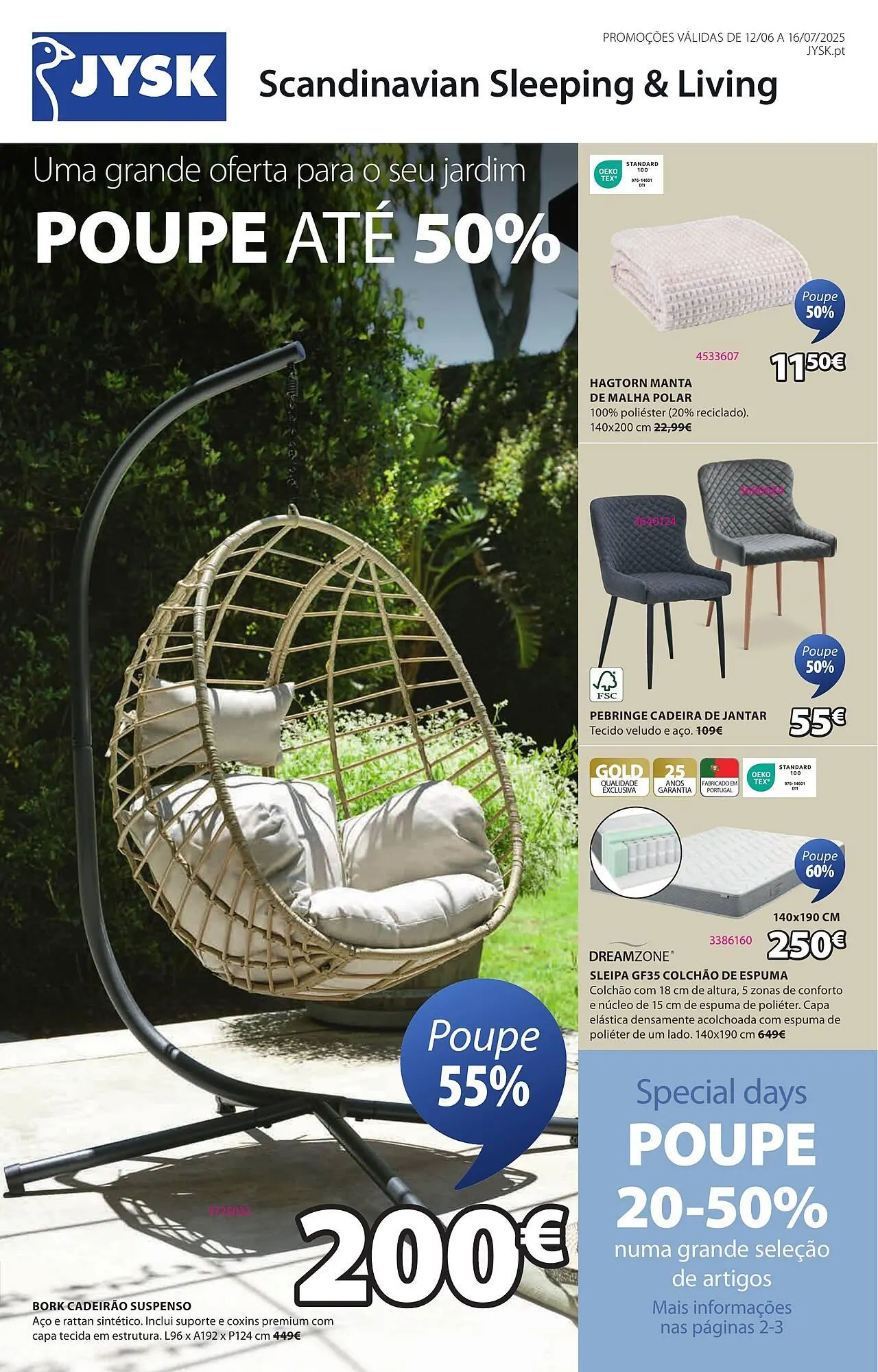 Folheto Folheto JYSK de 12 de junho até 16 de julho 2025 - Pagina 1