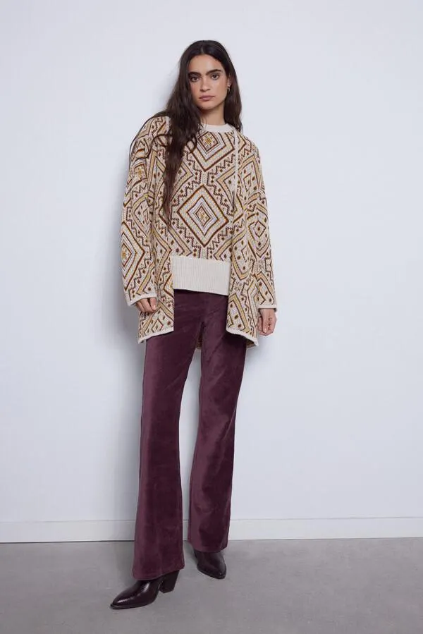 Chaqueta punto jacquard