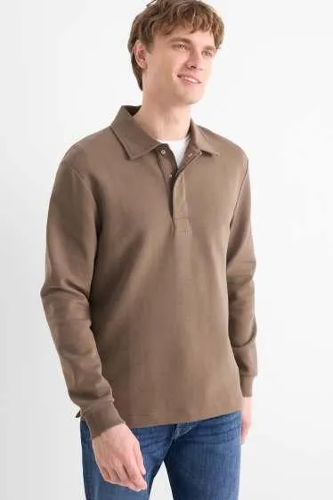 Long sleeve polo shirt - regular fit