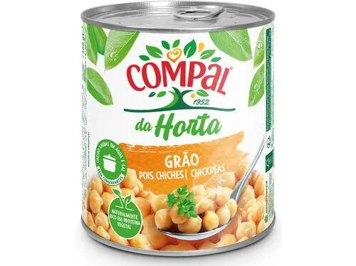 grão compal da horta cozido 845g