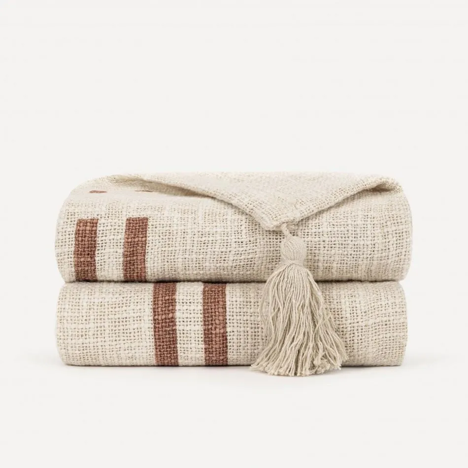 Plaid algodão Vulcano marsala