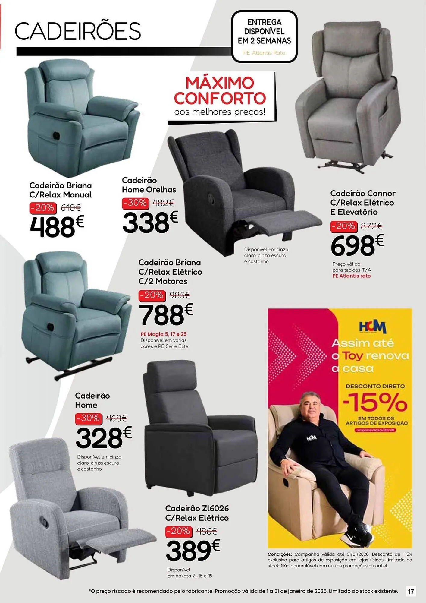 Folheto Folheto Hiper Centro do Móvel de 6 de janeiro até 31 de janeiro 2026 - Pagina 17