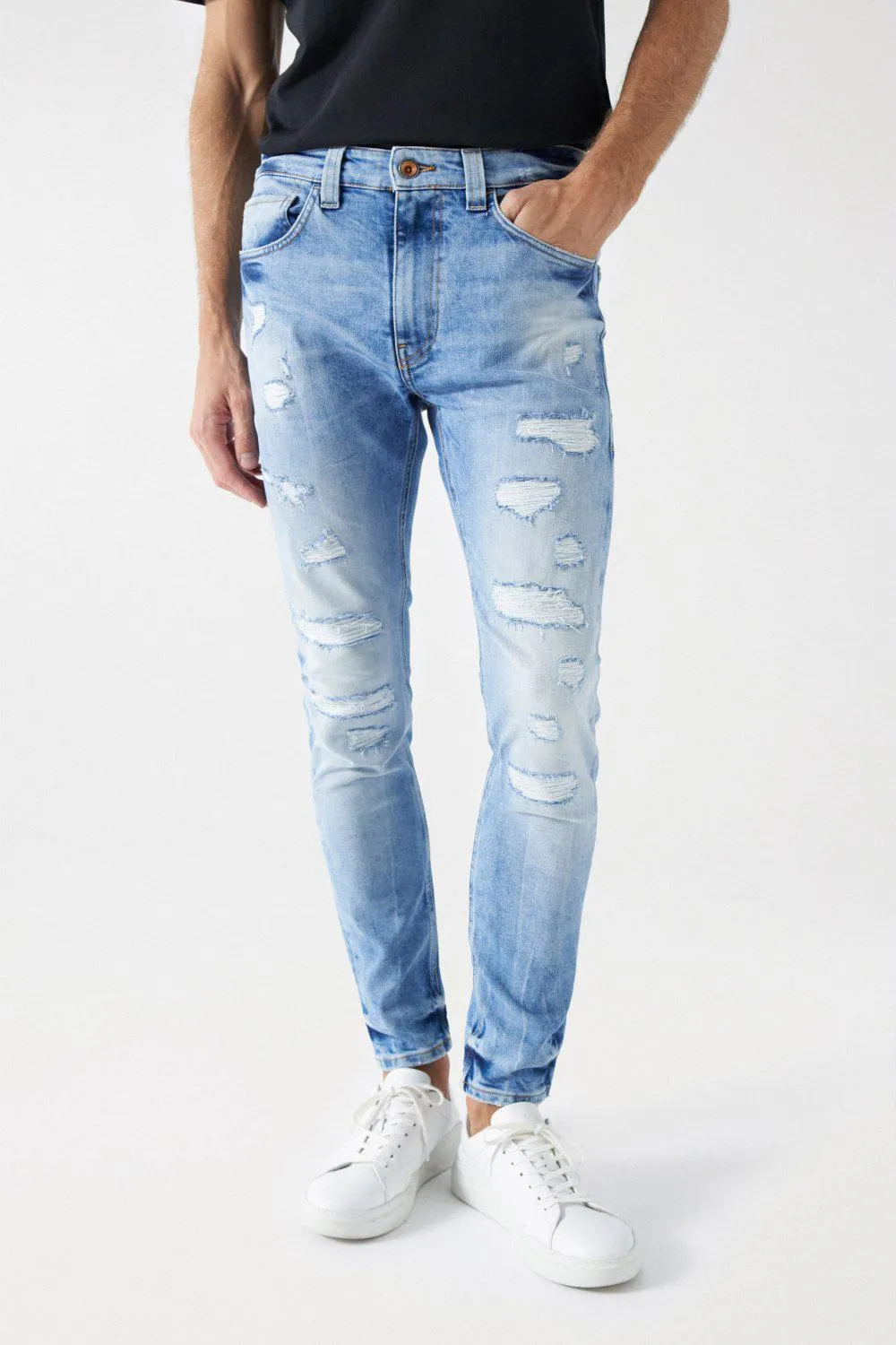 JEANS SKINNY CRAFT SERIES COM ROTOS