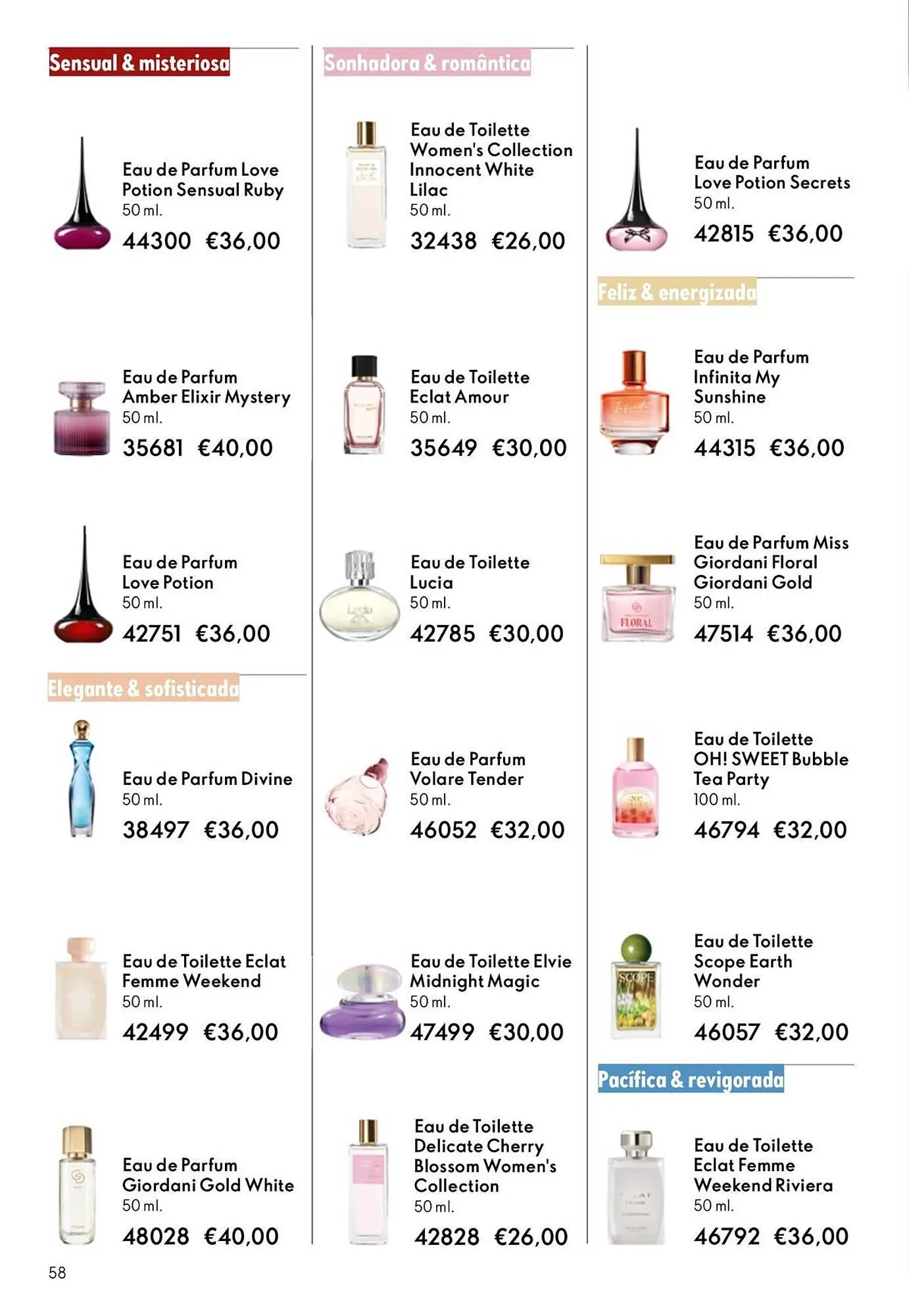 Folheto Catálogo Oriflame de 6 de maio até 26 de maio 2026 - Pagina 58