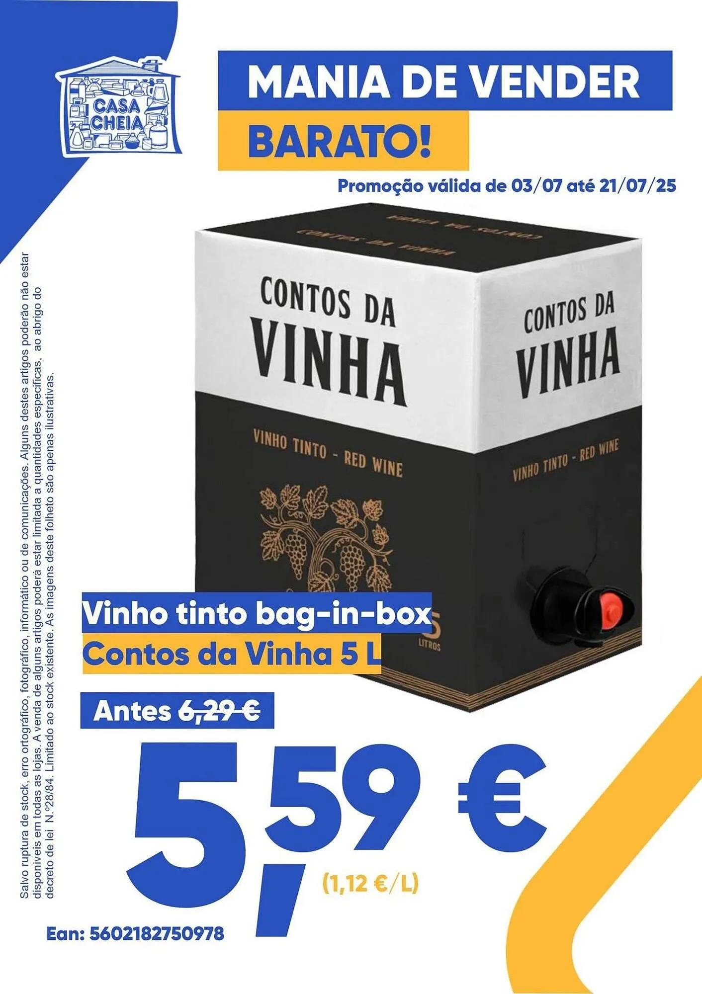 Folheto Folheto Casa Cheia de 3 de julho até 7 de julho 2025 - Pagina 1