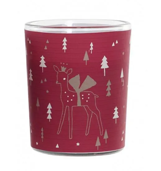 CONJUNTO 3 VELAS CERA EM COPO VIDRO 5*5*6 RENAS - NV-184182