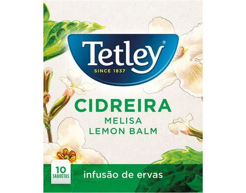 infusão tetley cidreira 10 saquetas
