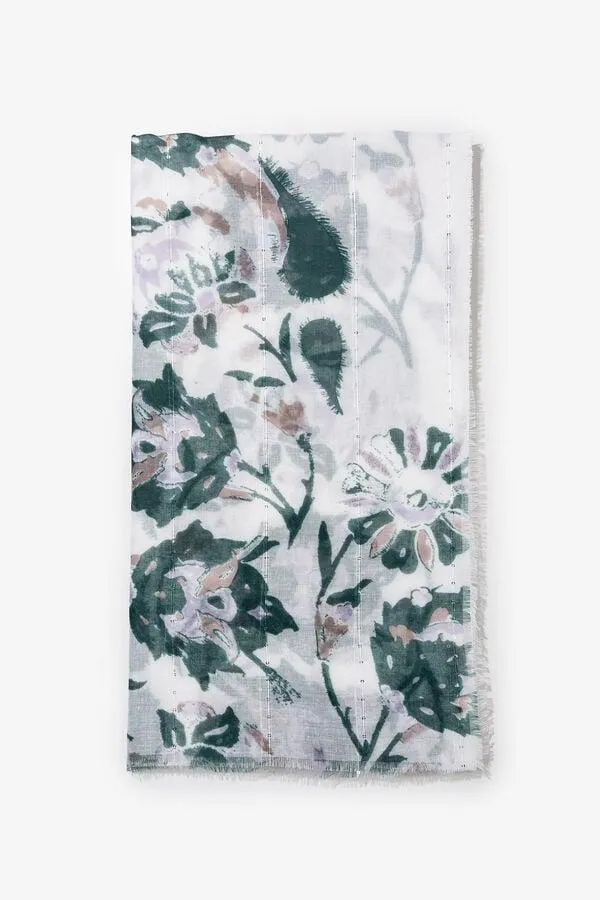 Pañuelo Floral con Lentejuelas