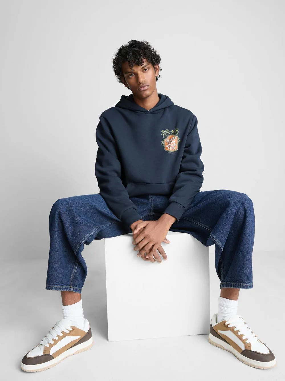 Camisola capuz gráfica Las Vegas