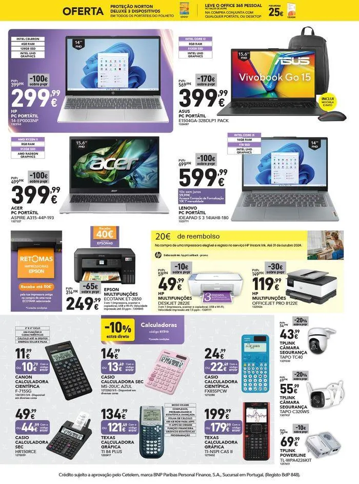 Folheto Regresso às Aulas de 23 de setembro até 8 de outubro 2024 - Pagina 2