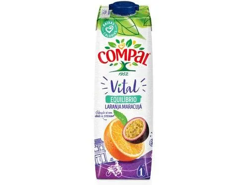 néctar compal vital laranja e maracujá 1l