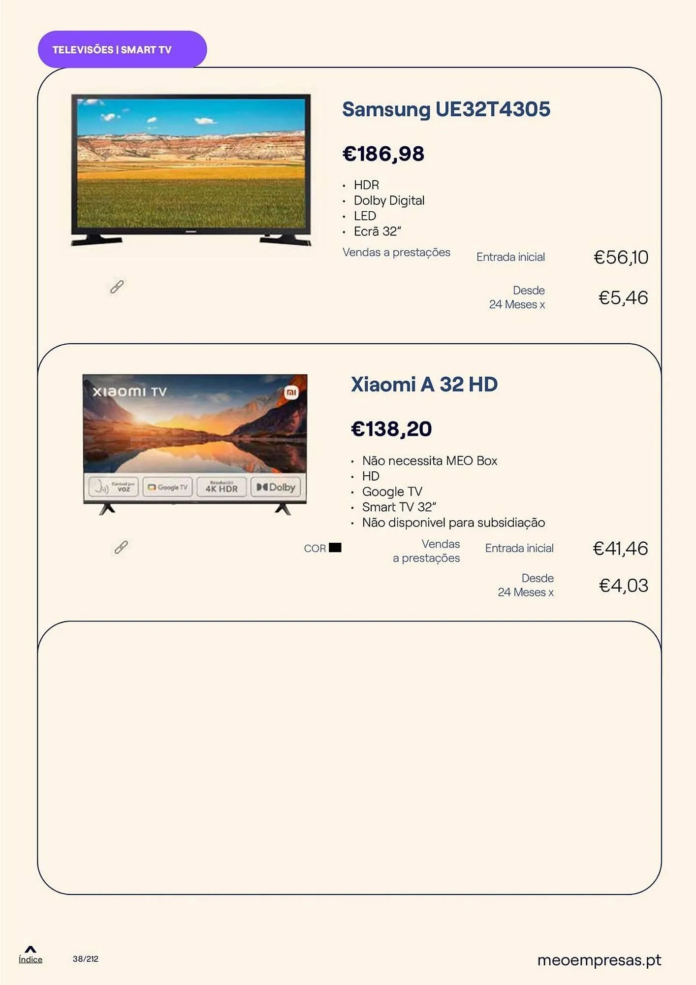 Folheto Catálogo MEO de 20 de outubro até 31 de dezembro 2025 - Pagina 38