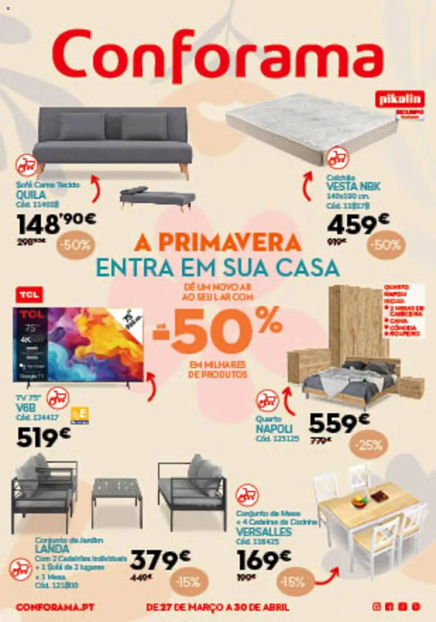 Folheto Folheto Conforama de 27 de março até 30 de abril 2025 - Pagina 1