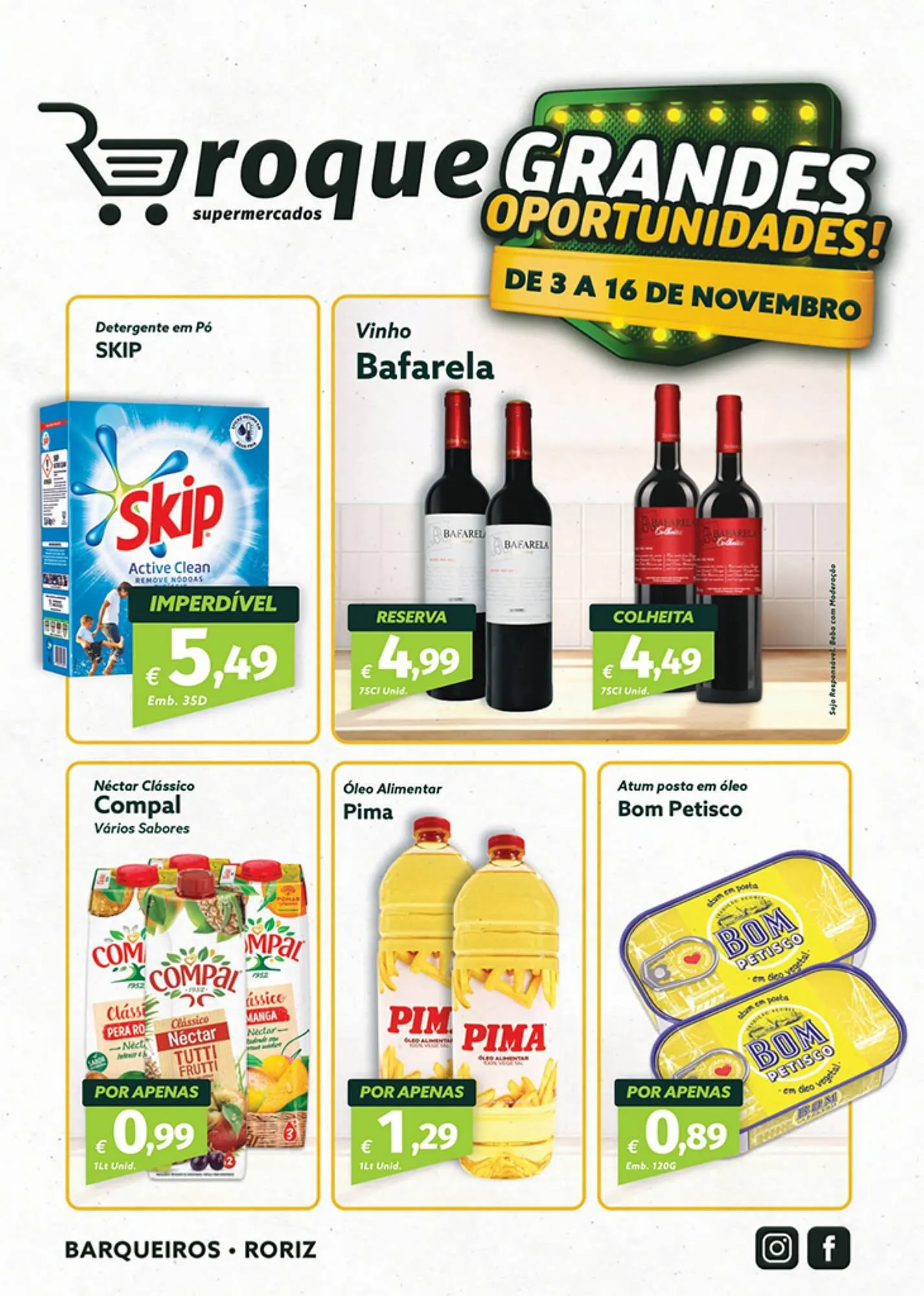 Folheto Folheto Roque Supermercados de 3 de novembro até 16 de novembro 2023 - Pagina 1