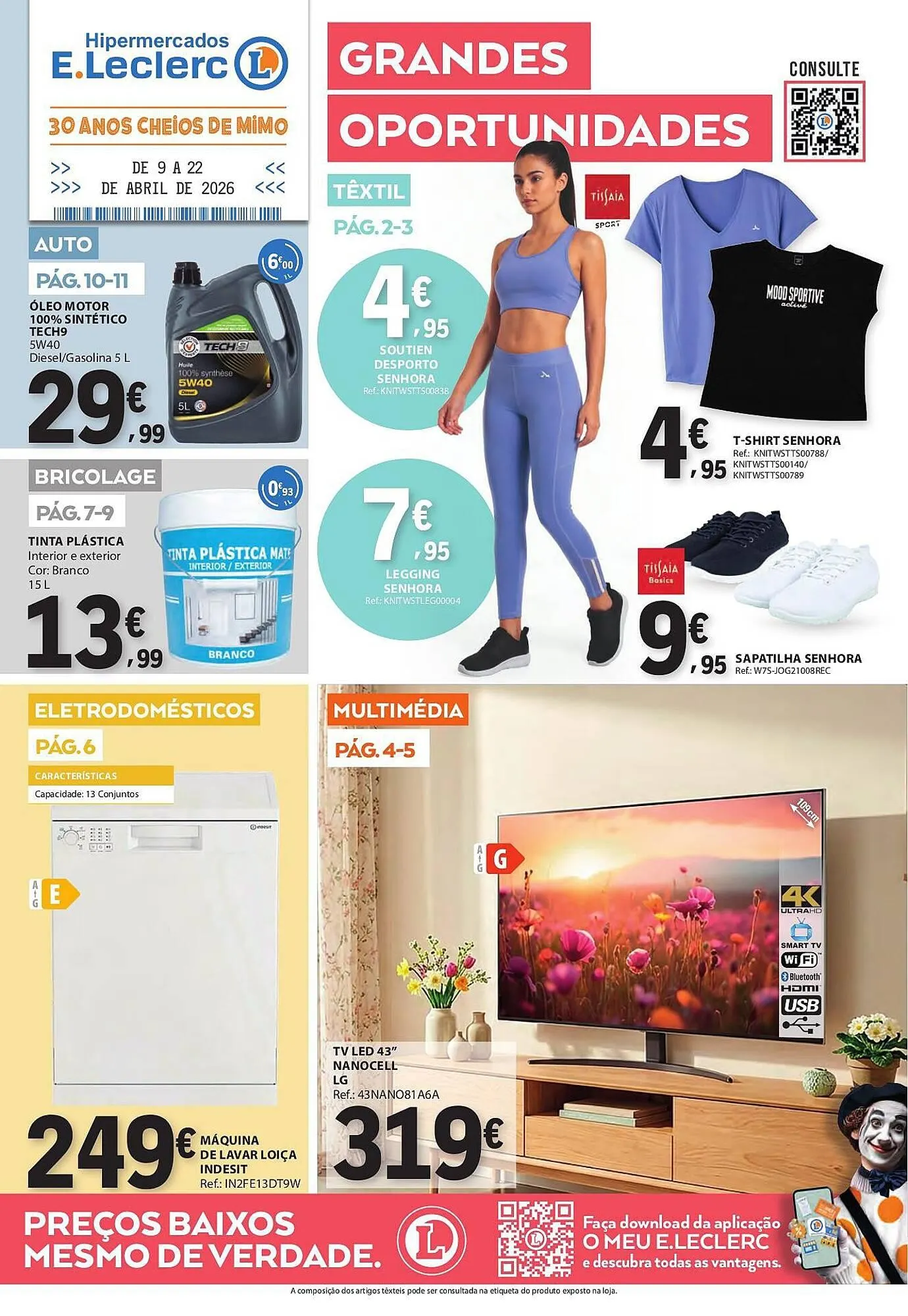Folheto Folheto E.Leclerc de 9 de abril até 22 de abril 2026 - Pagina 1