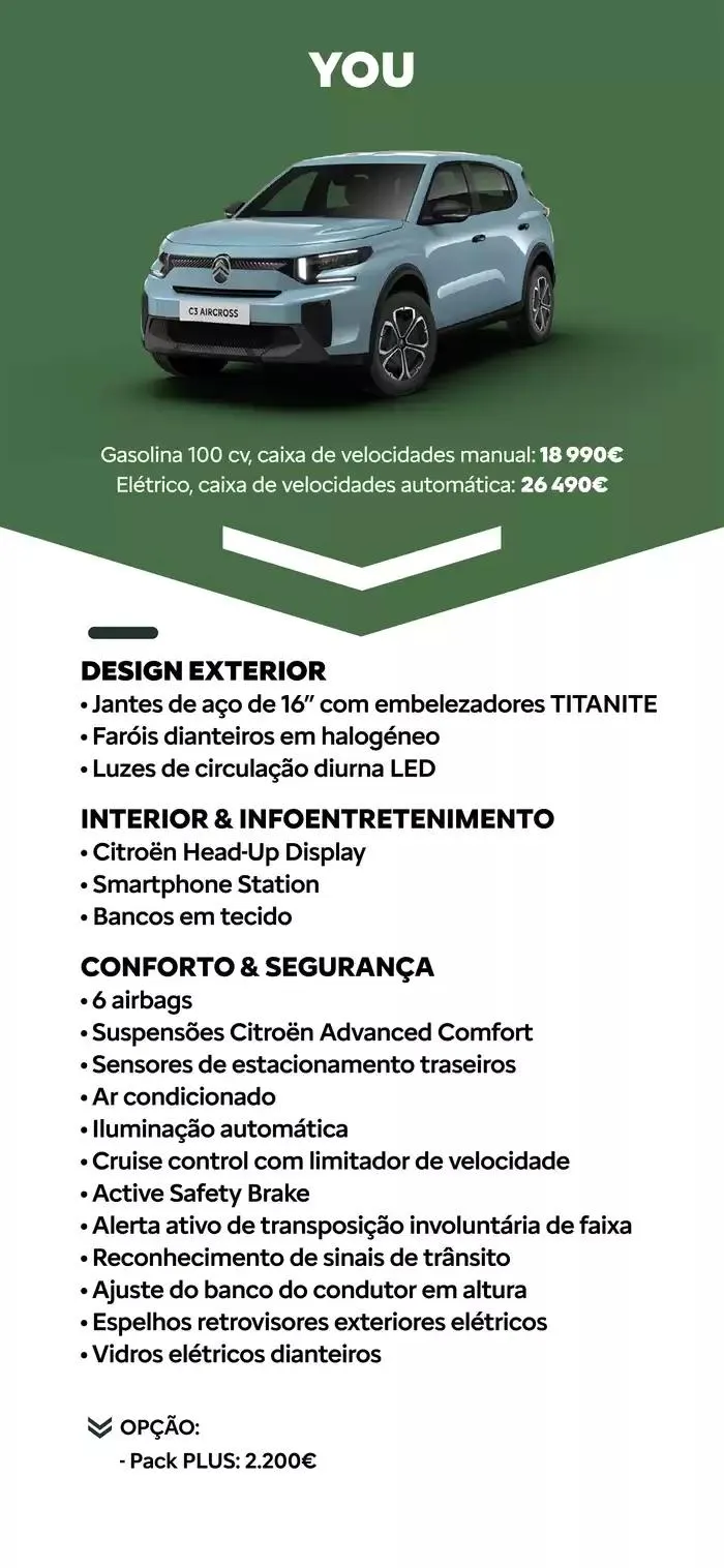 Folheto Catálogo Citroen Novo C3 Aircross de 18 de novembro até 18 de novembro 2025 - Pagina 16