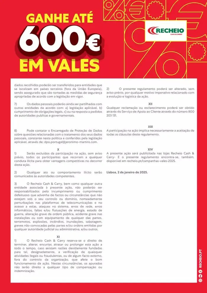 Folheto Recheio Ganhe até 600€ de 9 de janeiro até 31 de março 2025 - Pagina 3