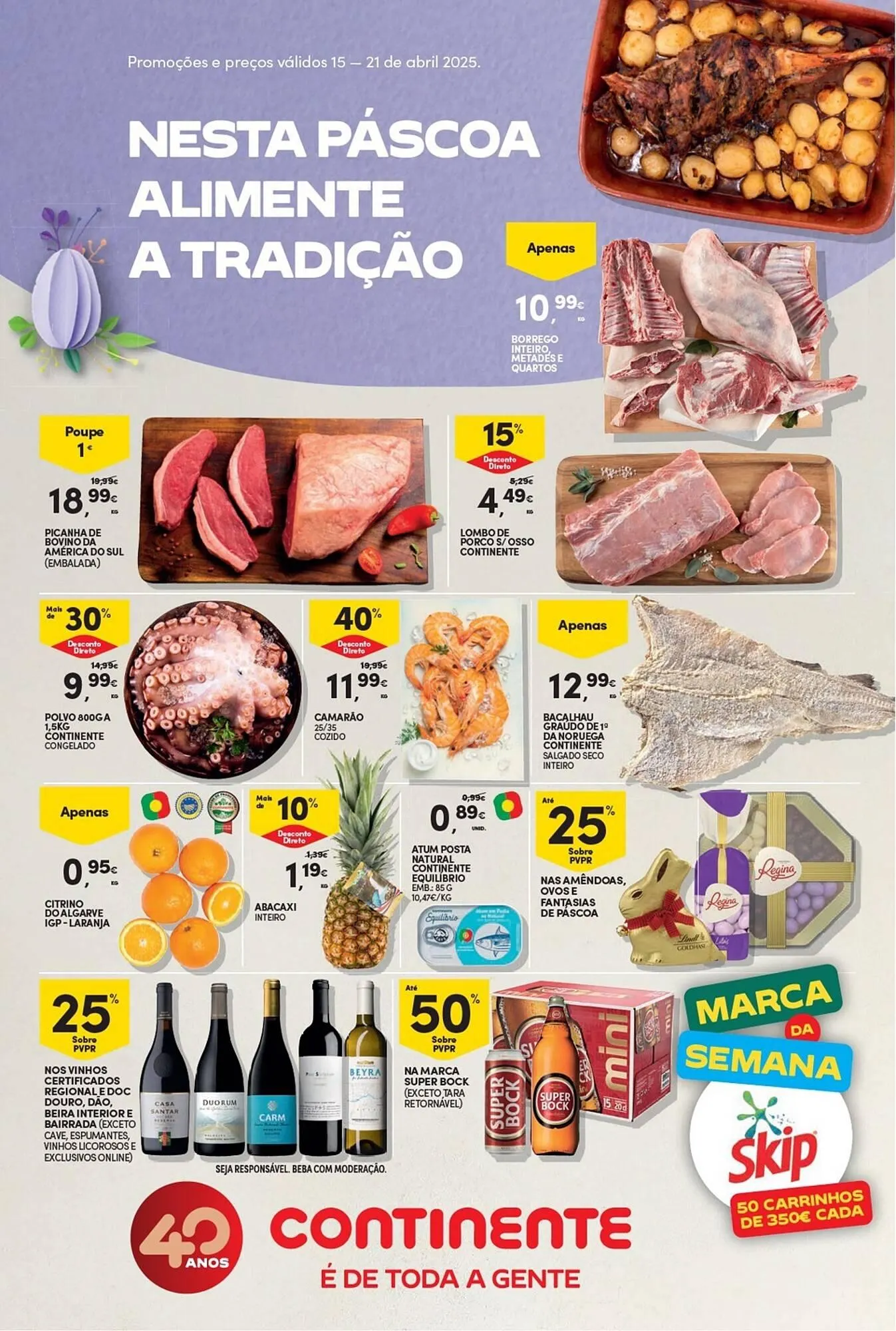 Folheto Folheto Continente Bom dia de 15 de abril até 21 de abril 2025 - Pagina 1