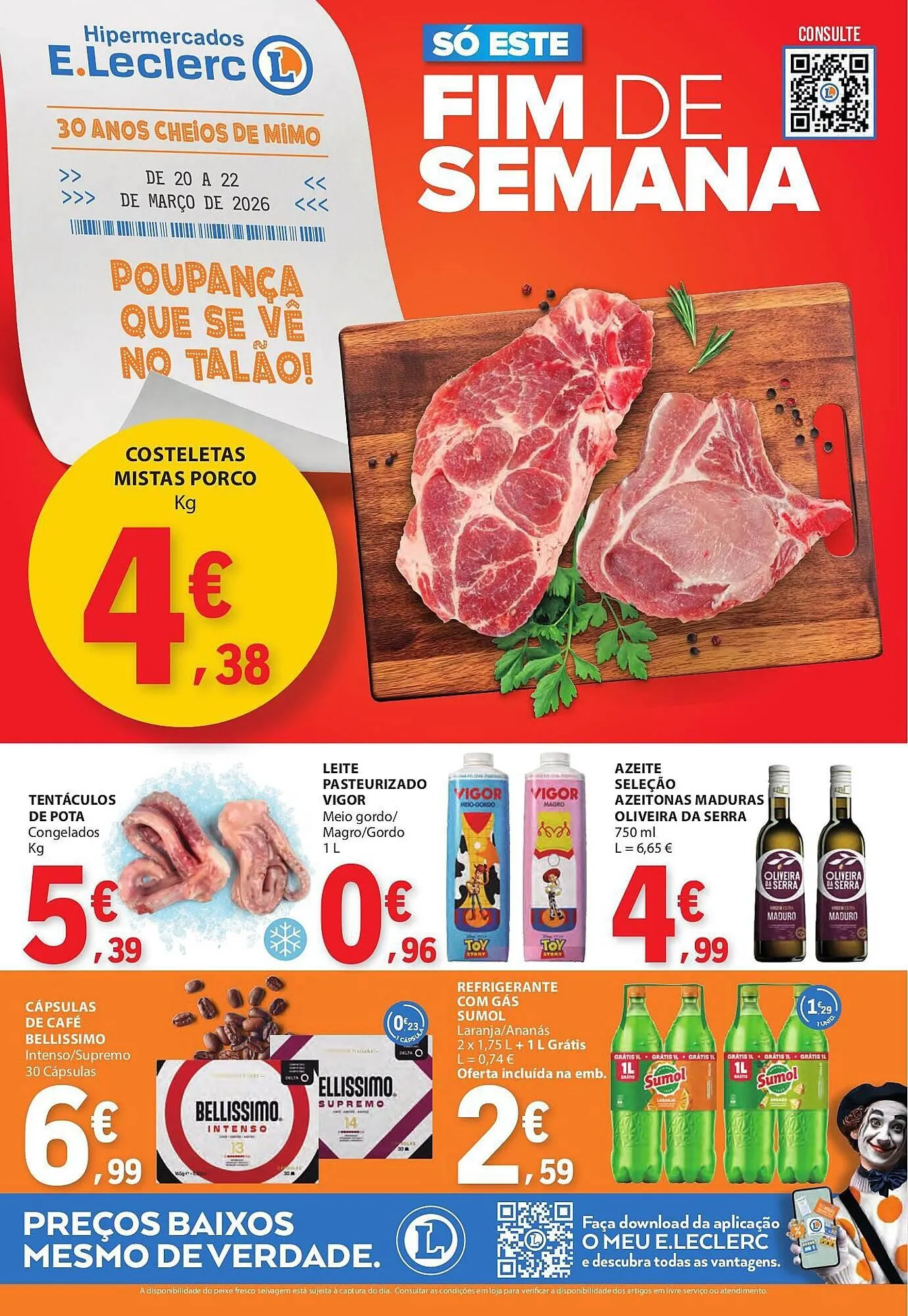 Folheto Folheto E.Leclerc de 20 de março até 22 de março 2026 - Pagina 1