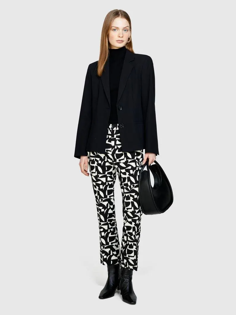 Calças cigarette estampadas