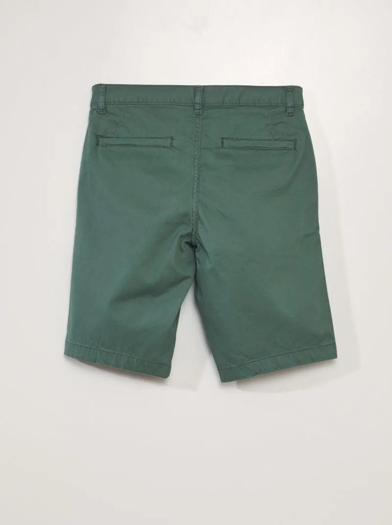Bermudas chino lisas - VERDE
