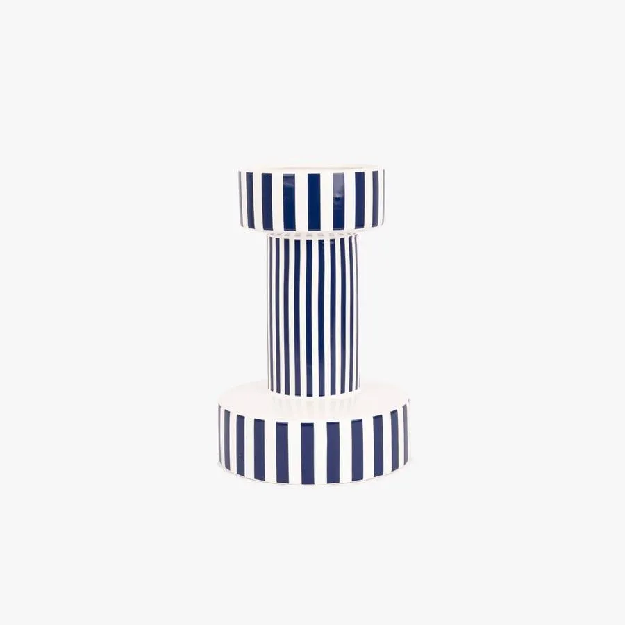 Jarra às riscas azul e branco 16,5x25cm ABSTRACT