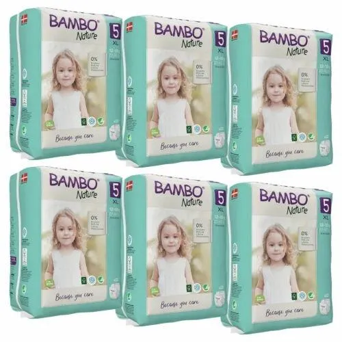 Bambo Nature Pack Fraldas Tamanho 5 XL 12-18Kg (6x22) 132 Unidades