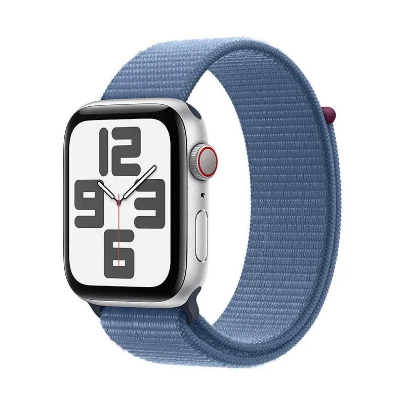 Apple Watch SE 2023 GPS+Cell prateado, 44mm - Bracelete Loop azul