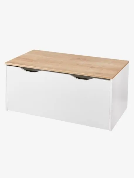 Caixa de arrumação/banco, com rodas - branco