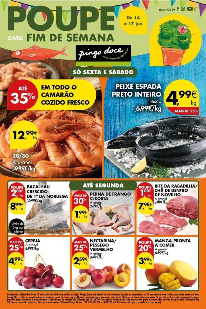 Folheto Fim De Semana. de 14 de junho até 17 de junho 2024 - Pagina 1