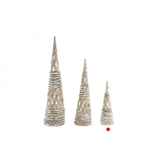 CONE RATAN COM ILUMINACAO LED PEQUENO - NV-141218