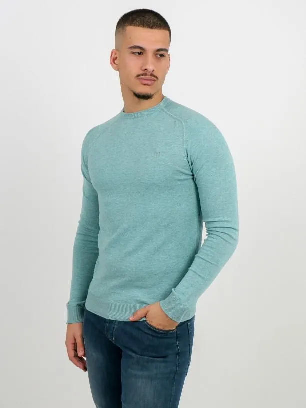 Camisola de malha algodão gola redonda