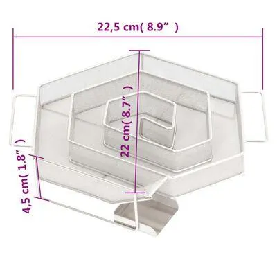 vidaXL Defumador p/ churrasqueira c/ gerador fumo frio aço galvanizado