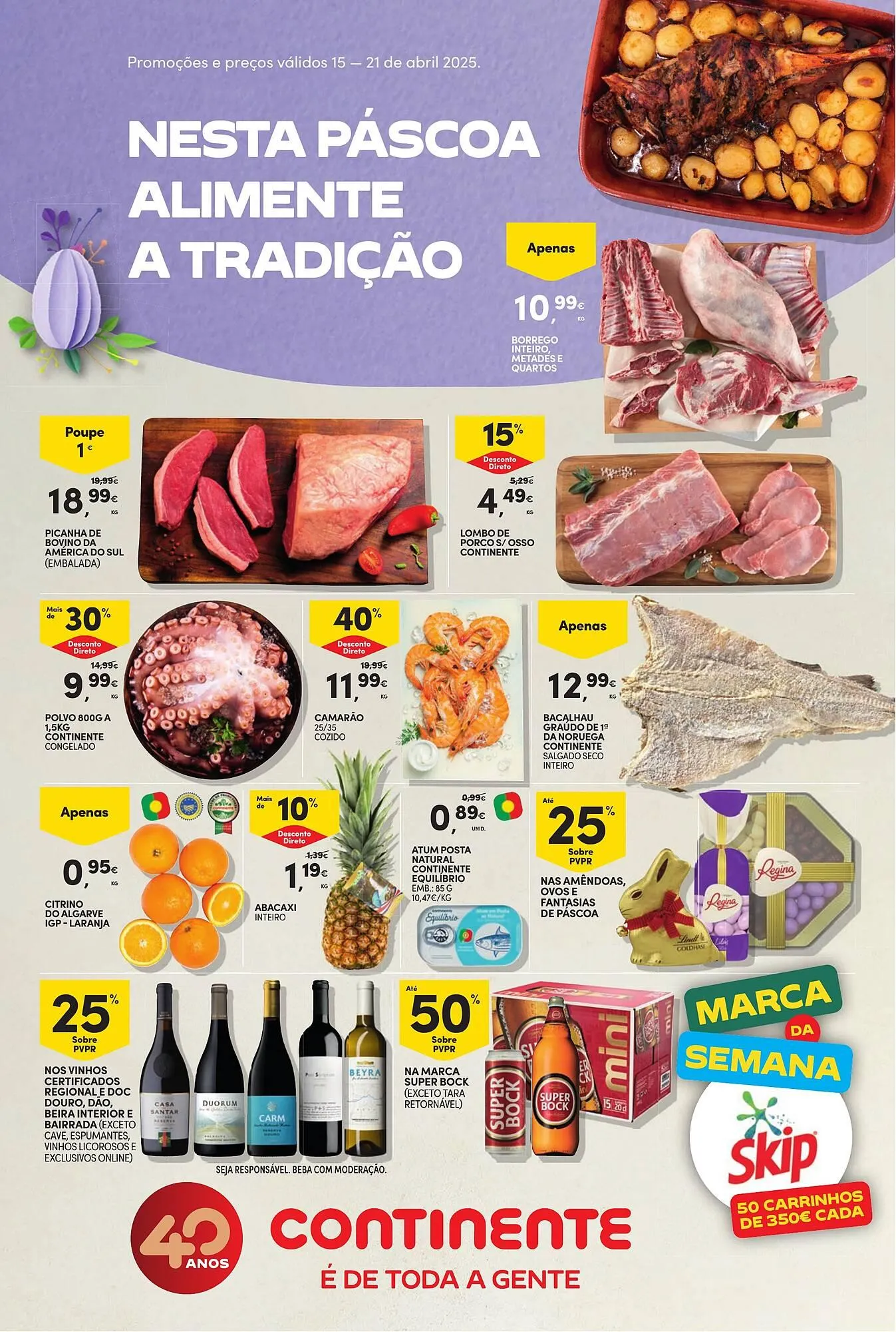 Folheto Folheto Continente de 15 de abril até 21 de abril 2025 - Pagina 1