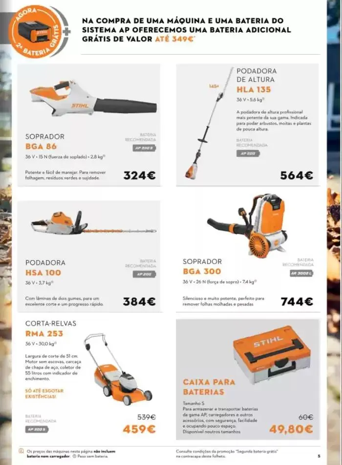 Folheto Stihl Folheto Outono 2024 de 3 de outubro até 17 de janeiro 2025 - Pagina 5