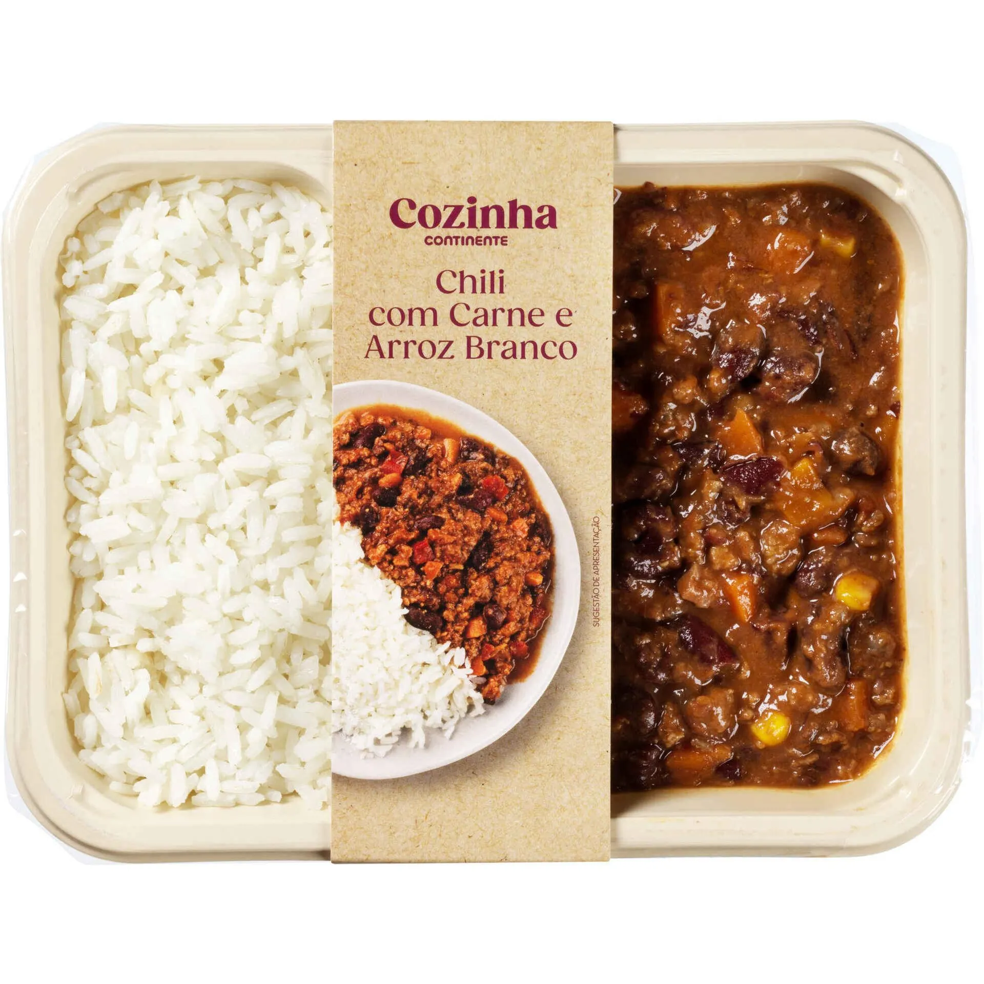 Chili com Carne e Arroz Branco