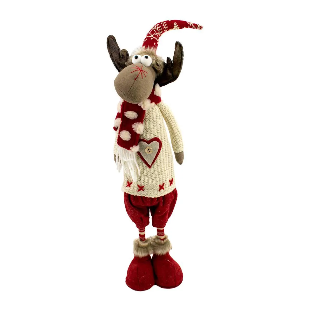 Rena Com Coração Em Tecido 50,5cm