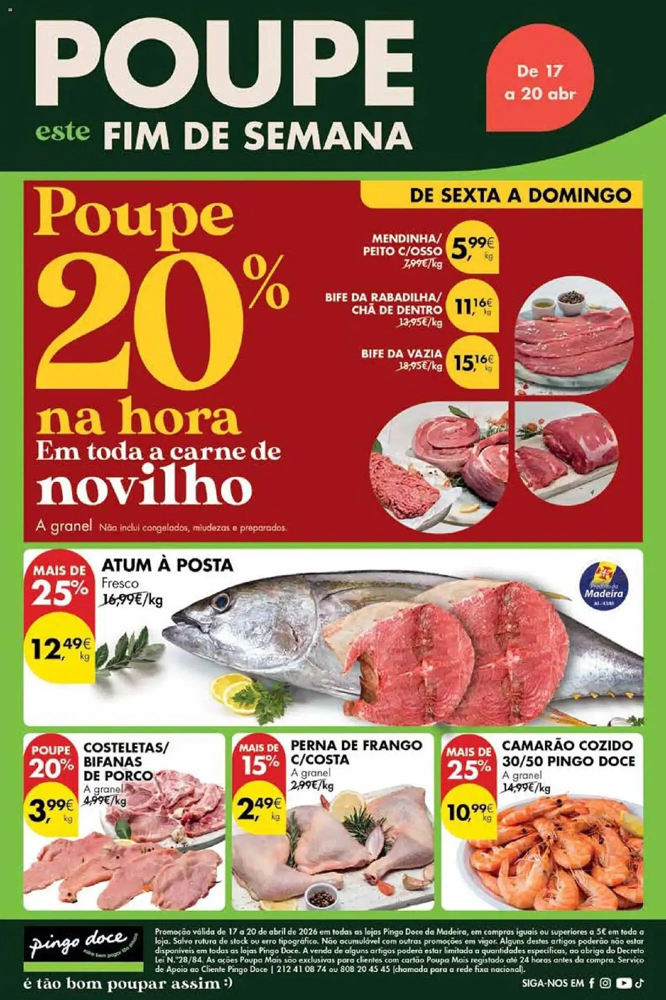 Folheto Folheto Pingo Doce de 17 de abril até 20 de abril 2026 - Pagina 1