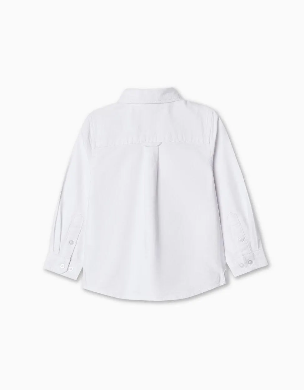 Camisa de Manga Comprida Oxford, Bebé Menino, Branco