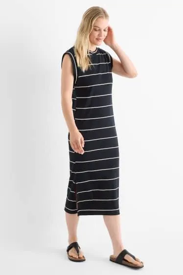 T-shirt dress - ribbed - striped