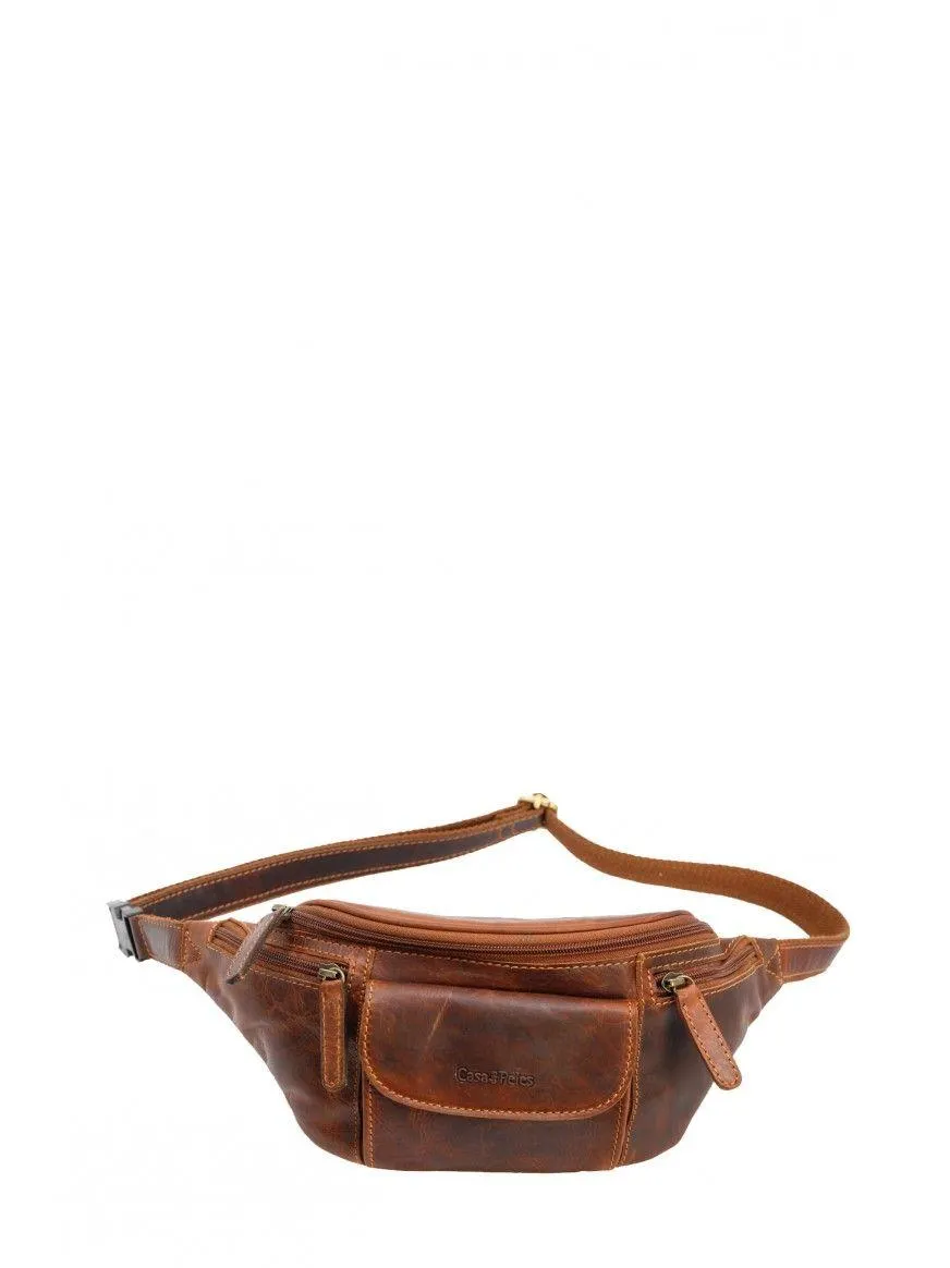 Bolsa de cintura em pele