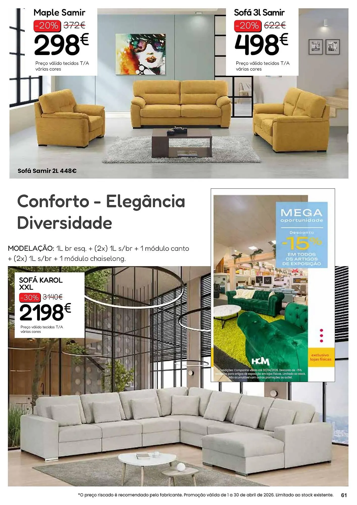 Folheto Folheto Hiper Centro do Móvel de 13 de abril até 30 de abril 2026 - Pagina 61