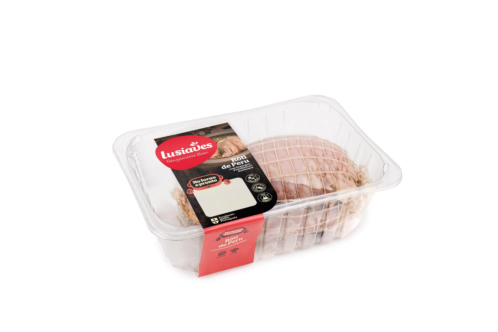 Rôti de Peru com Farinheira, Espargos e Azeitonas