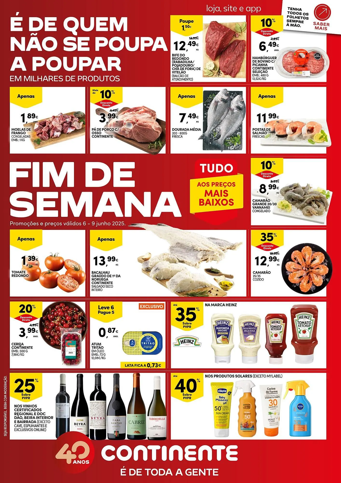 Folheto Folheto Continente de 6 de junho até 9 de junho 2025 - Pagina 1