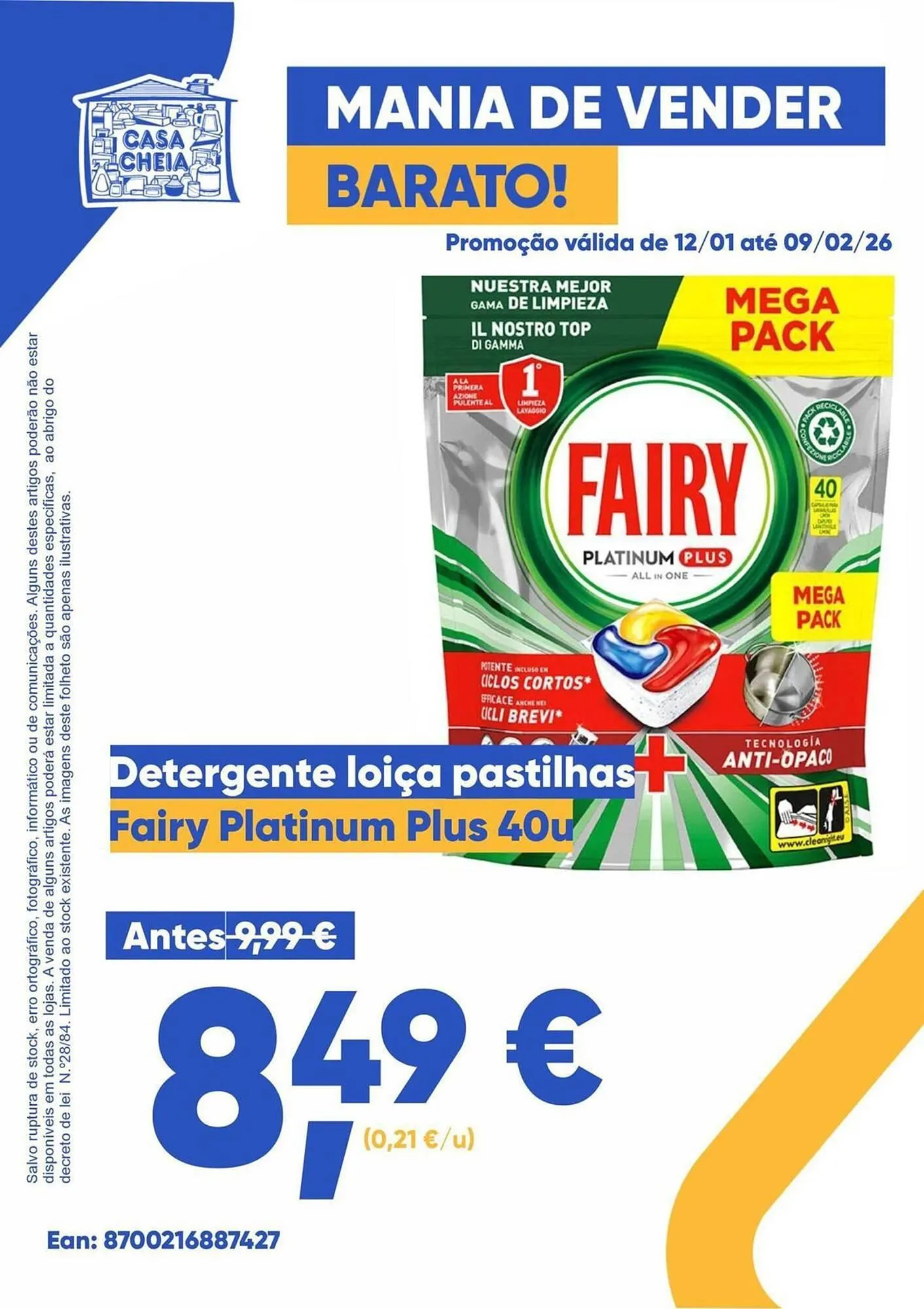 Folheto Folheto Casa Cheia de 12 de janeiro até 9 de fevereiro 2026 - Pagina 1