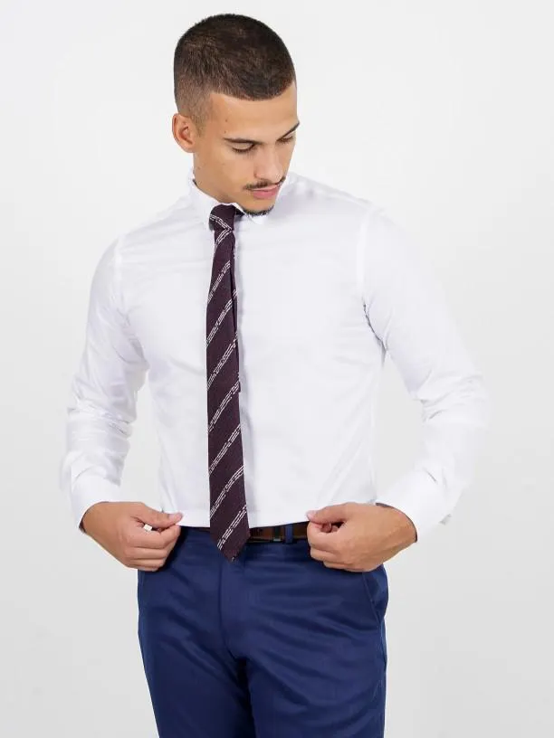 Camisa clássica slim fit micro estrutura