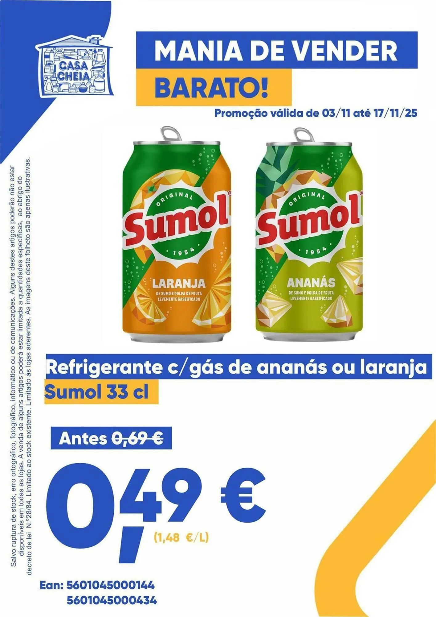 Folheto Folheto Casa Cheia de 3 de novembro até 17 de novembro 2025 - Pagina 1