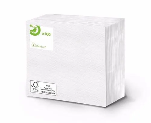guardanapos auchan essencial folha simples 30x30cm 100un