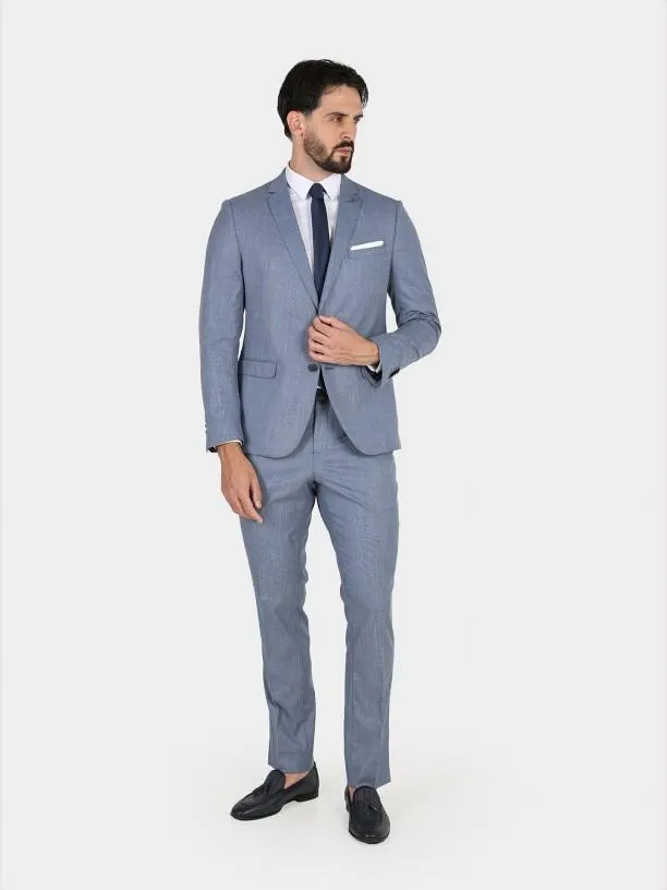 Fato de microestrutura slim fit