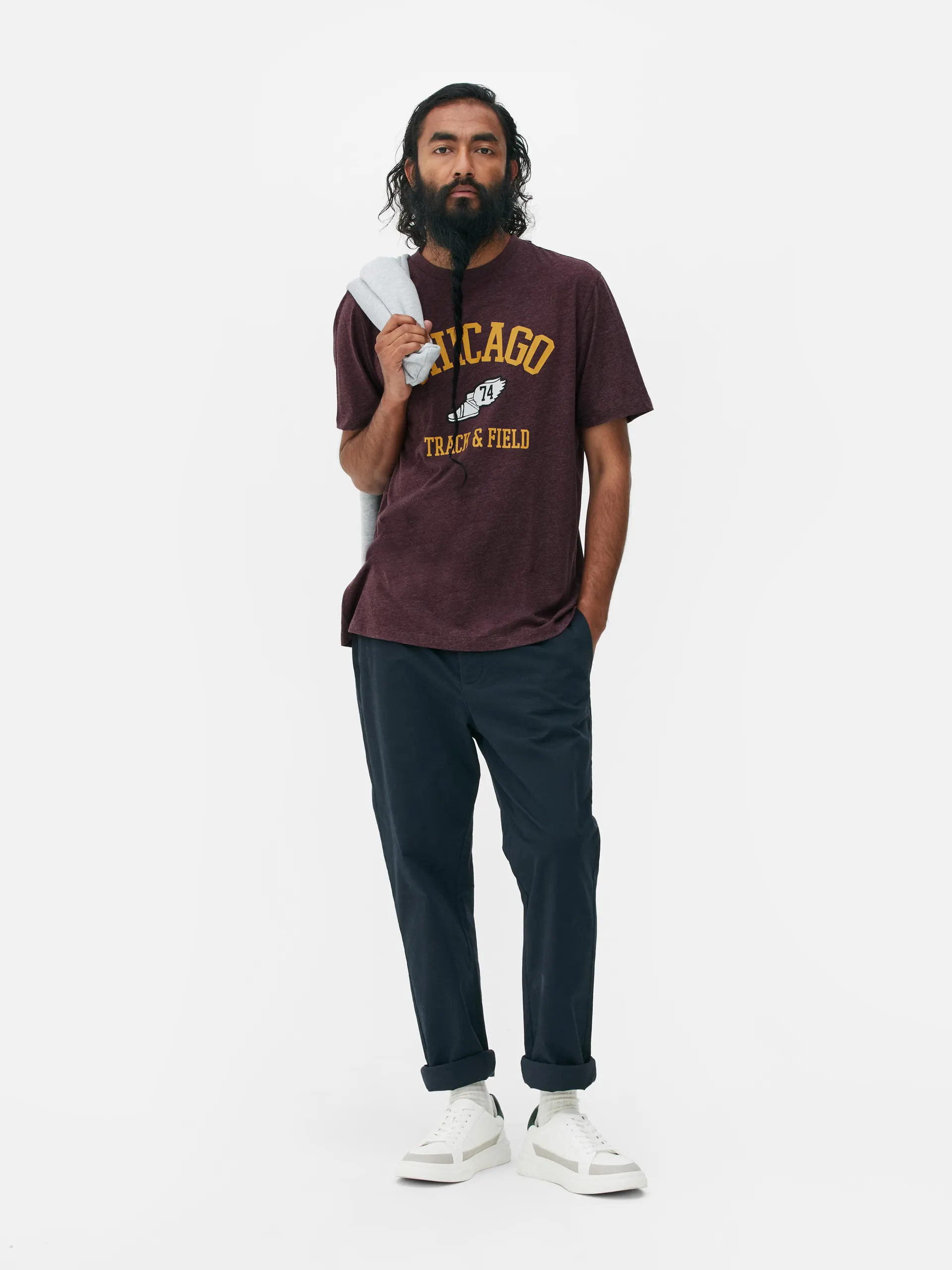 T-shirt met print Chicago Track & Field